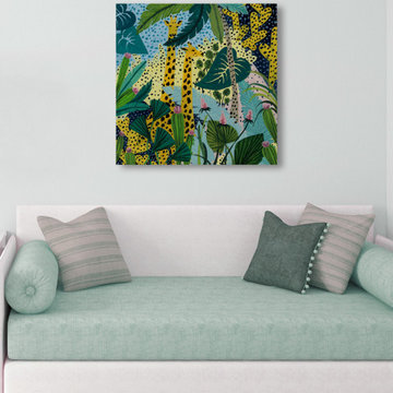 "Spotted Jungle" Painting Print on Wrapped Canvas