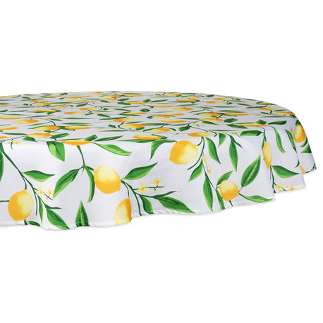 Lemon Bliss Print Outdoor Tablecloth 60 Round