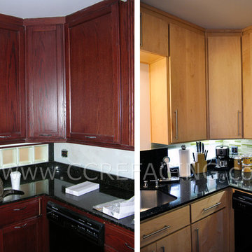 San Francisco reface with Natural Maple slab doors
