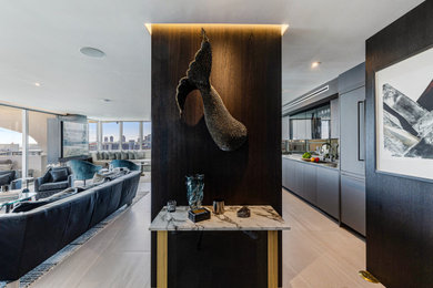 Trendy home design photo in Miami