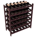 Wine Racks America - 36-Bottle Stackable Wine Rack, Premium Redwood, Burgundy Stain/Satin Finish - This newly designed rack is perfect for storing 36 wine bottles while keeping the bottle necks concealed and safe from damage. The quintessential DIY wine rack kit. Your satisfaction is guaranteed.
