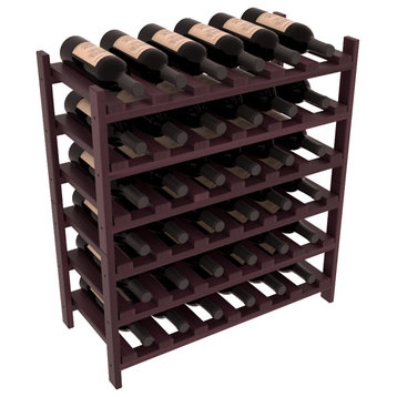 36-Bottle Stackable Wine Rack, Premium Redwood, Burgundy Stain/Satin Finish