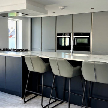 Blue and Grey Two-tone Kitchen in Macduff