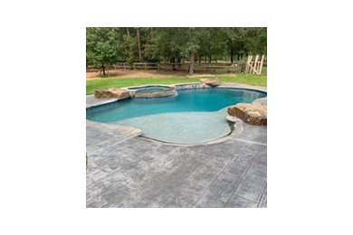 Inspiration for a craftsman pool remodel in Houston