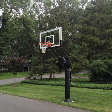 Thomas J O's Pro Dunk Gold Basketball System on a 25x25 in Chatham, NJ