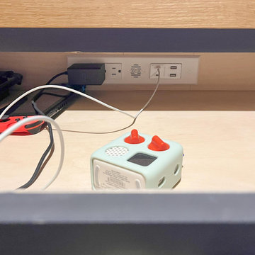 Contemporary Playroom Cabinet with In-Drawer Kids Charging