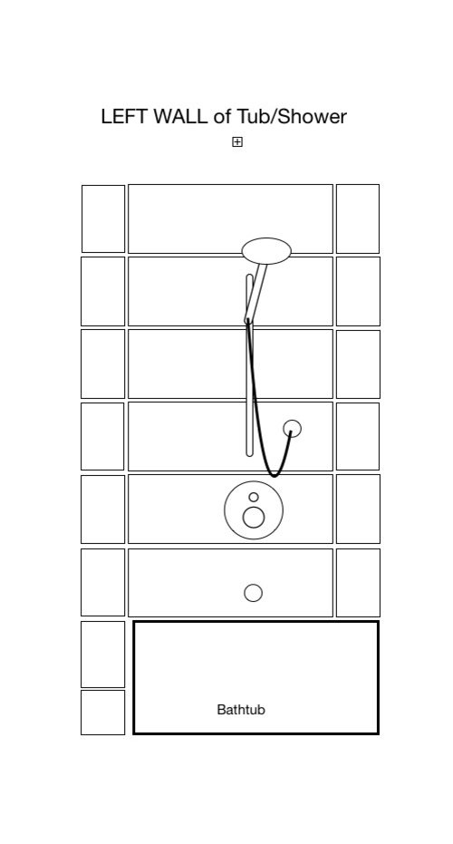 Tile Layout for shower fixture wall