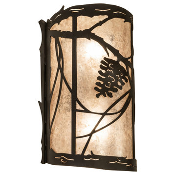 8 Wide Whispering Pines Right Wall Sconce