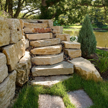 Boulder Wall with Steps