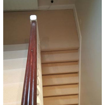 Beige Stair Runner Installation by The Flooring Group