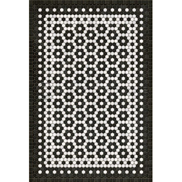 Vintage Vinyl Floorcloth Mats (Mosaic C - Catherine Street), 38x56