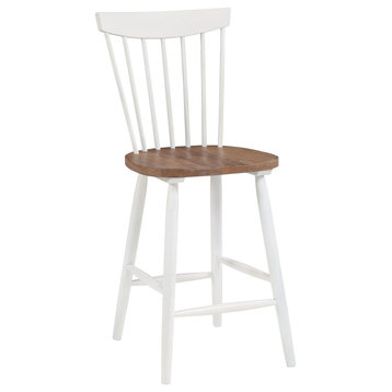 Eagle Ridge Counter Stool With Toffee Finished Seat and Cream Base