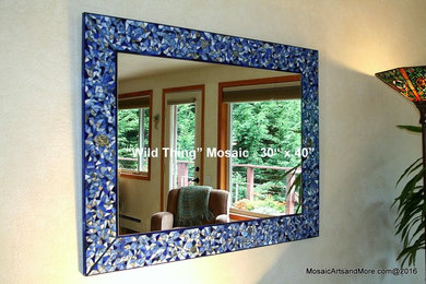 "Wild Thing" Design Stained Glass Mosaic Mirror