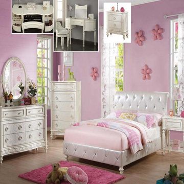 Dorothy Ivory/ Pearl White Bedroom Set