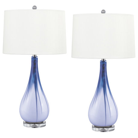 Tropea Blue Table Lamp, Set of 2