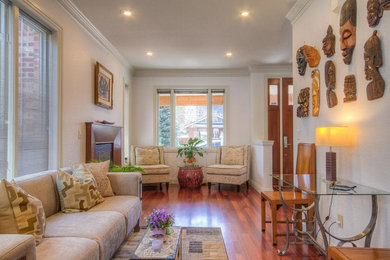 Inspiration for a living room remodel in Denver