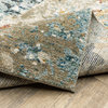 Elements Marbled Patina Beige/Blue Area Rug, 8'6"x11'7"