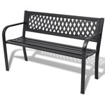 vidaXL - vidaXL Garden Bench 46.5“ Steel Black - vidaXL Garden Bench 46.5“ Steel BlackvidaXL Garden Bench 46.5“ Steel Black - 42169, Take a load off in your garden, on your patio or any other outdoor space on this quality bench. Made of high-quality steel and PVC backrest, this bench is weather-resistant and highly durable. With its understated and timeless design, this bench will add a touch of style to your garden or patio. It can seat up to two persons.