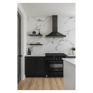Black & White Slab Kitchen Cabinets - Modern - Kitchen - Seattle - by Signature Design ...