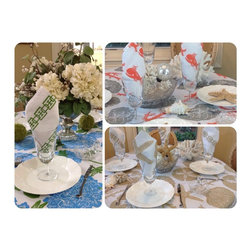 Coastal Hand Block Printed Linens - Kitchen And Table Linens