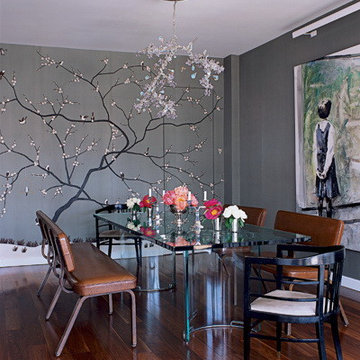 Hand painted wallpaper showroom