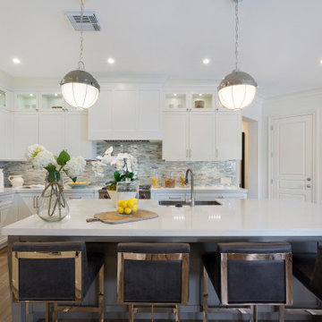 All White Transitional Kitchen - Delray Beach