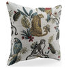 Plutus Multi-Color Jungle Luxury Throw Pillow, Multi-Color, 24" x 24"