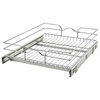 Single Tier Bottom Mount Pull Out Steel Wire Organizer, 17.75"