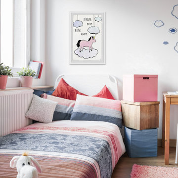 "Imagine Dream Believe Always" Framed Painting Print
