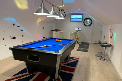 Games room in Gloucestershire.