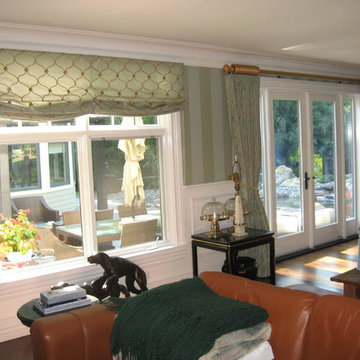 Relaxed Flat Roman Shades, Top Pleated Draperies
