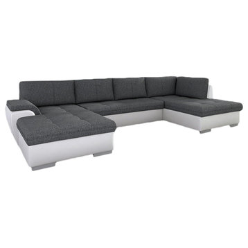 NEO Sectional Sleeper Sofa, Right Corner , Grey/White