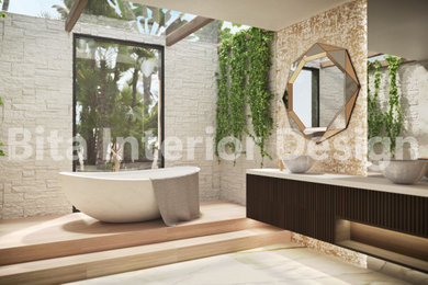 Bathroom - contemporary bathroom idea in San Diego