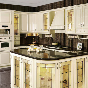 Rustic HALINA kitchen in ivory tone