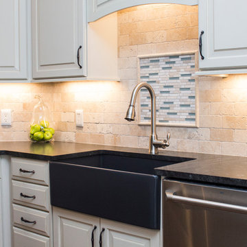 Gourmet cream and grey new build kitchen