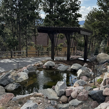 New Cedar Pergola Designed to Complement the Landscaping