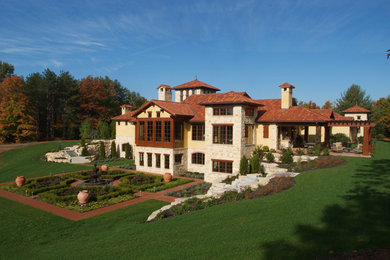 Example of a tuscan exterior home design in Grand Rapids