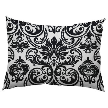 Alexys Polyester Indoor Pillow, Black, 14"x20"