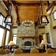 ceiling- headers, woodwork, fans
