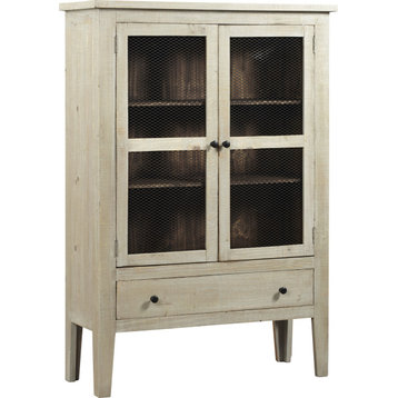 Isabella Display Cabinet - Washed Linen, Pine