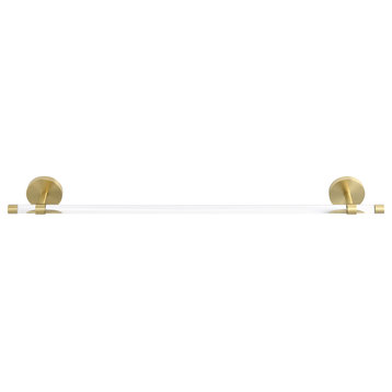 Verre Acrylic Towel Bar, Brushed Gold