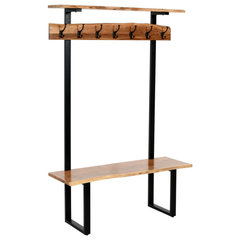 Kase Hall Tree Coat Rack Bench, Umbrella Holder & Storage Shelves