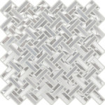 Unique Design Solutions - 11.63"x11.63" Basketweave Metallix Mosaic, Set Of 4, Stainless Steel - 0.94 sq ft/sheet - Sold in sets of 4
