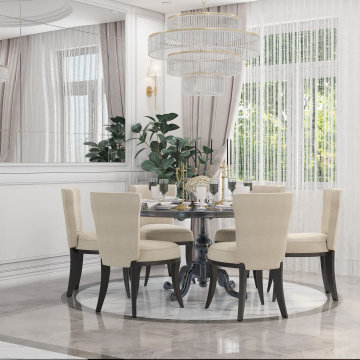 Dara Maple Upholstered Flexback Dining Chair by Darafeev