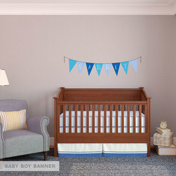 Nursery Pennant Name Banner - Wall Decals