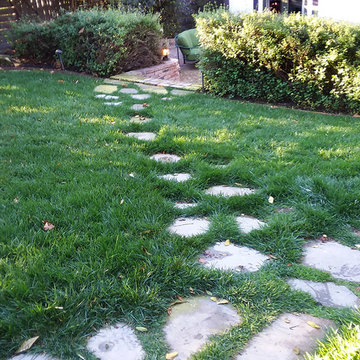Flagstone Walkways in a Lawn