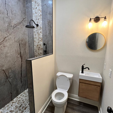 Home Addition with New Custom Design-Built Bathroom | Red Oak Cottage