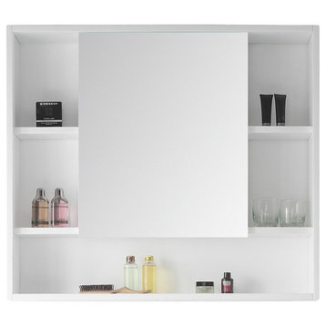 Fine Fixtures Surface Mount Bathroom Medicine Cabinet, White.