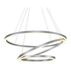 Tania Trio Circular LED Chandelier, Silver