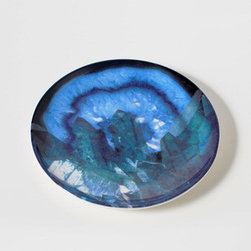 Watercolor Gem Dish in Blue - Home Decor